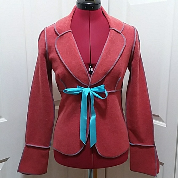 Beebop & Wally Jackets & Blazers - Beebop & Wally New York RED felt coat wool jacket